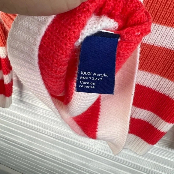 Apt 9 White Pullover Sweater with Multi Pink Stripes Size Medium - Picture 9 of 11